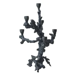 Apple tree candlestick L 53 cm, Dark grey