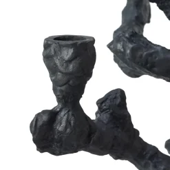 Apple tree candlestick L 53 cm, Dark grey