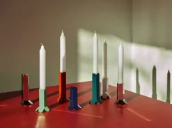 Arcs candle sticks 13 cm, Red
