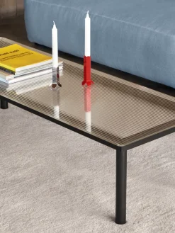 Arcs candle sticks 13 cm, Red