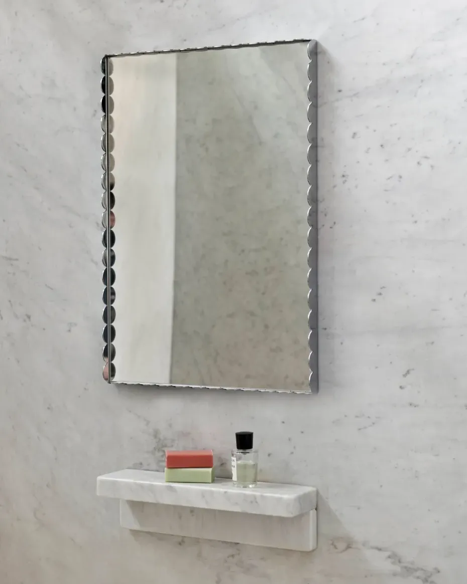 Arcs Mirror Rectangle S mirror 43.5x61.5 cm, Stainless steel