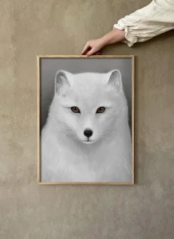 Arctic fox poster, 30x40 cm