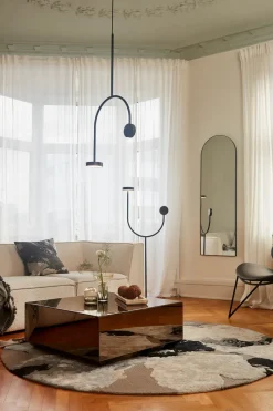 Arcus mirror 140 cm, Black