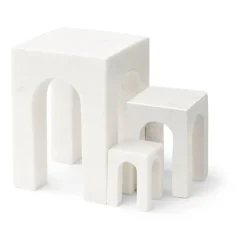 Arkis book end 3 pieces, White