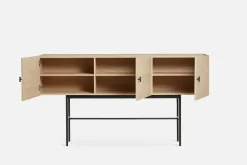 Array side table, 180 cm, White pigmented oak