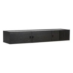 Array sideboard wall-mounted, 150 cm, Black oak