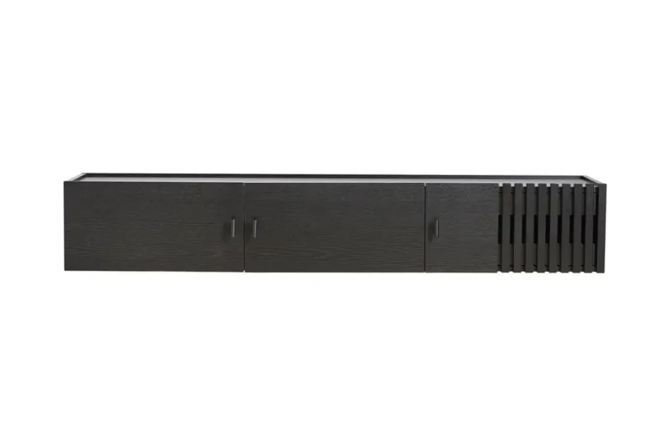 Array sideboard wall-mounted, 150 cm, Black oak