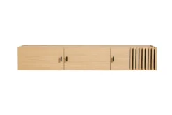 Array sideboard wall-mounted, 150 cm, White pigmented oak