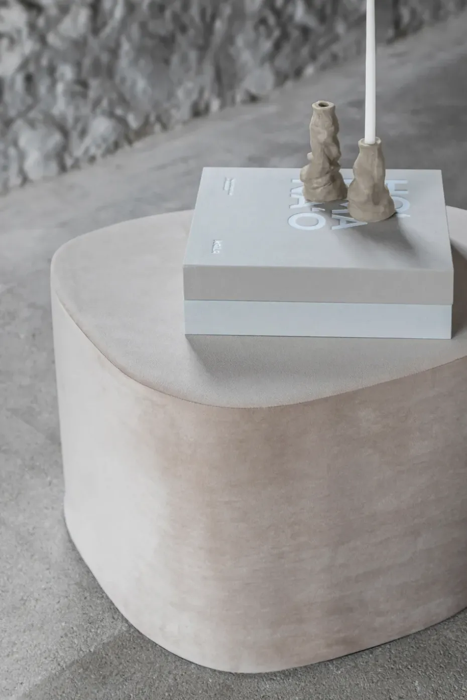 Art Piece Liquid candlestick large, Sand