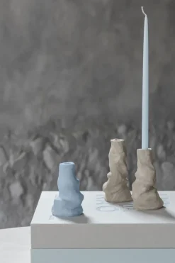 Art Piece Liquid candlestick small, Sand