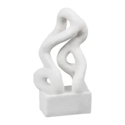 Art piece symbiosis sculpture 29 cm, Off-white