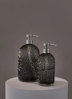 Arura soap dispenser 16 cm, Black-silver