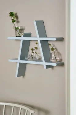 A-Shelf wall shelf Special Edition, Grey blue M 52x9x46 cm