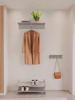 A-shoe rack shoe shelf 33x80 cm, Soft grey