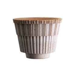 Atlas raw pot with saucer, Pink, Ø21 cm