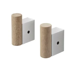 Attach hook 2-pack, Oak-aluminum