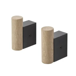 Attach hook 2-pack, Oak-black