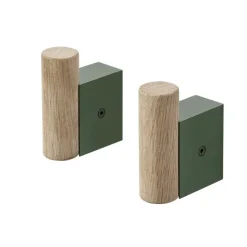 Attach hook 2-pack, Oak-dark green
