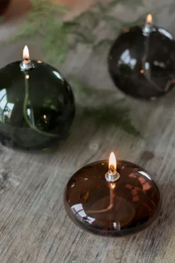 Aura oil lamp small, Brown
