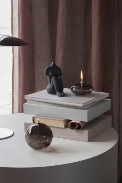 Aura oil lamp small, Smoke grey