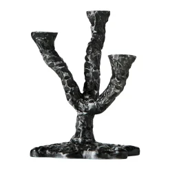 Ava candle sticks 22 cm, Antique grey