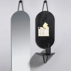 A-Wall Mirror, Black, small