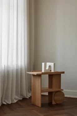 Axis side table 42x80 cm, Warm lacquered oak