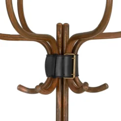 Babe coat rack, Copper-plated steel-brown leather belt