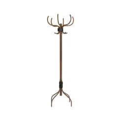 Babe coat rack, Pre-burnished steel-black leather belt