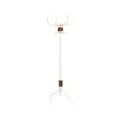 Babe coat rack, White-brown leather belt