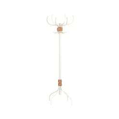 Babe coat rack, White-natural leather belt