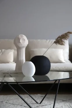 Ball vase black, 20 cm
