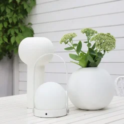 Ball vase white, 20 cm