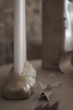 Base advent candle holder, Beige
