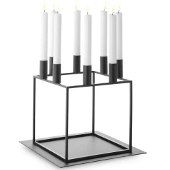 Base for the Kubus 8 candle holder, black