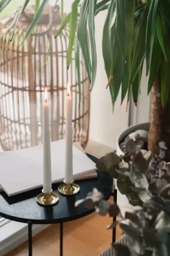 Basso low candle sticks, Solid brass