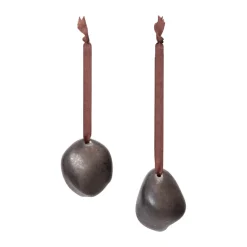 Bellure Christmas ornament 7 cm 2 pieces, Rustic Bronze