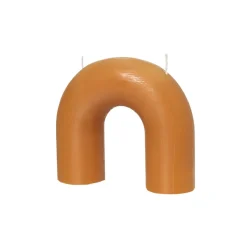 Bend candle 14.5x16.5 cm, honey gold
