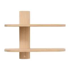 Bend wall shelf, Oak, 50x18x40 cm