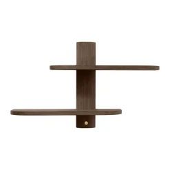 Bend wall shelf, Smoked Oiled Oak, 50x18x40 cm