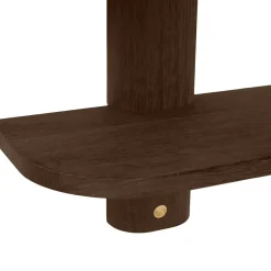 Bend wall shelf, Smoked Oiled Oak, 50x18x40 cm