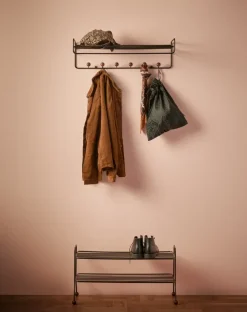 Bill Hat rack hat rack, Black-dark-brown