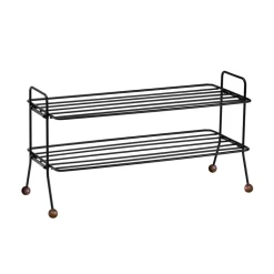 Bill shoe shelf, black-dark brown