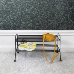 Bill shoe shelf, black-dark brown