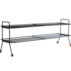 Bill Shoe Shelf L, black-dark brown