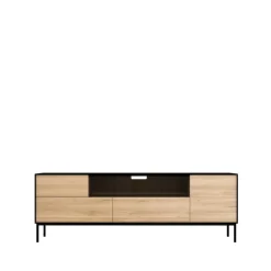 Blackbird media unit, Black oak-Black metal legs