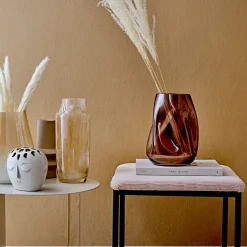 Bloomingville glass vase 26 cm, brown