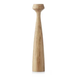 Blossom Lily candle holder 24.5 cm, Oiled oak