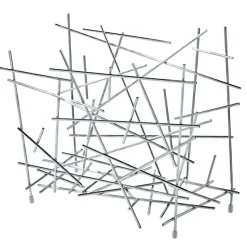 Blow up newsletter stand, stainless steel