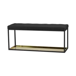 Bänk 11, Black-black leather-brass plate